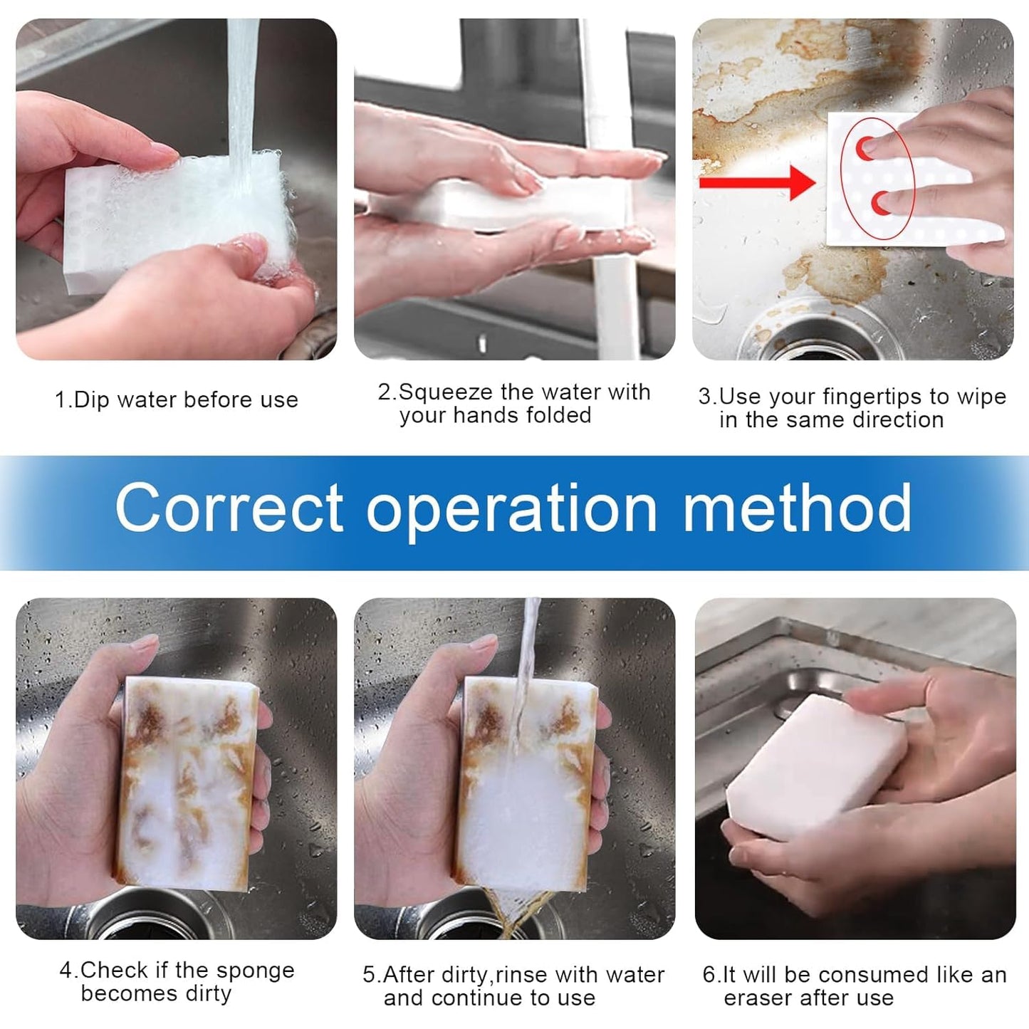 Sofix™ Magic Cleaning Sponge (Pack of 10)