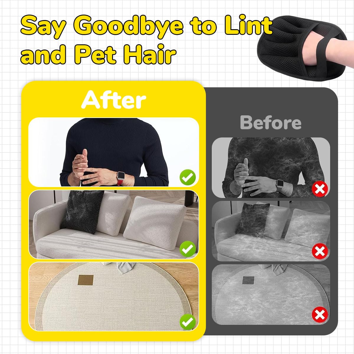 Sheddo™ Pet Hair Remover Glove