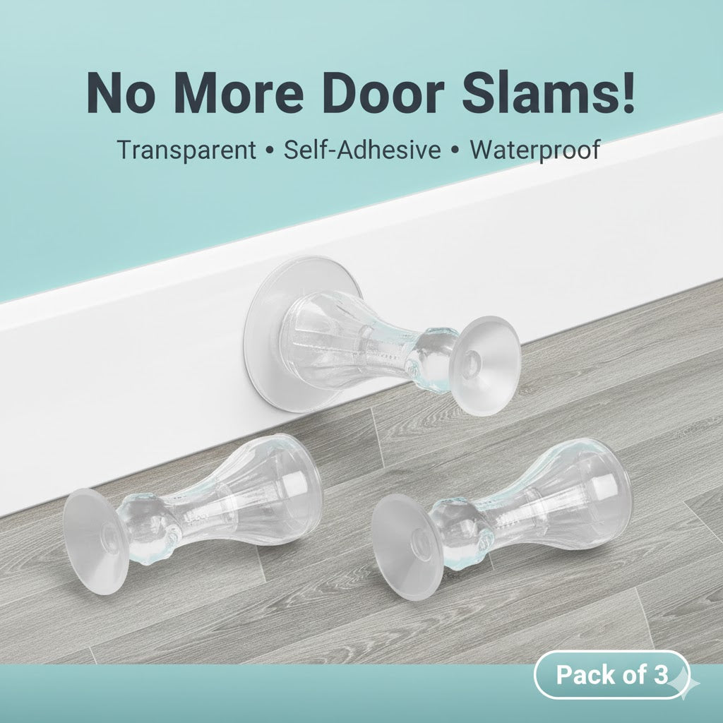 SafeStop™ Crystal Clear Door Stopper