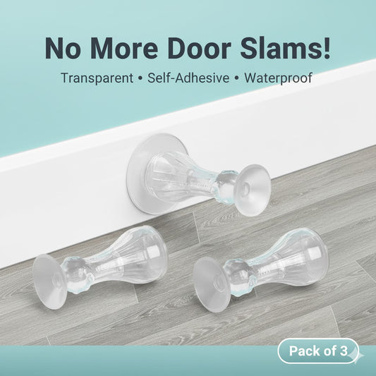 SafeStop™ Crystal Clear Door Stopper