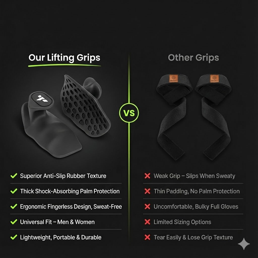 LiftAura™ Fingerless Gym Hand Grips